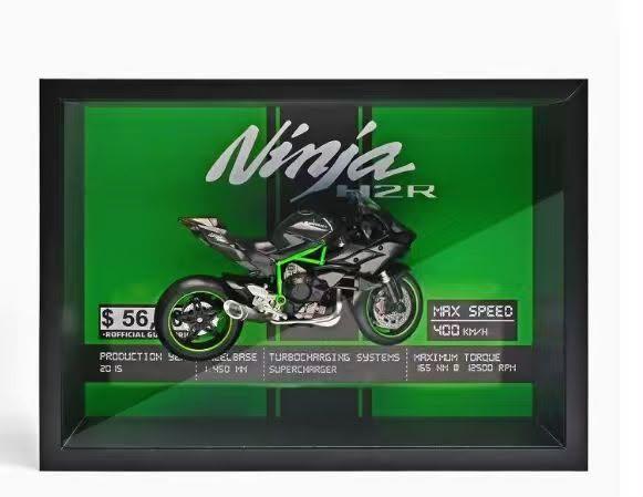 3D Bike Frame Wall Art Wooden Hanging Painting Frame