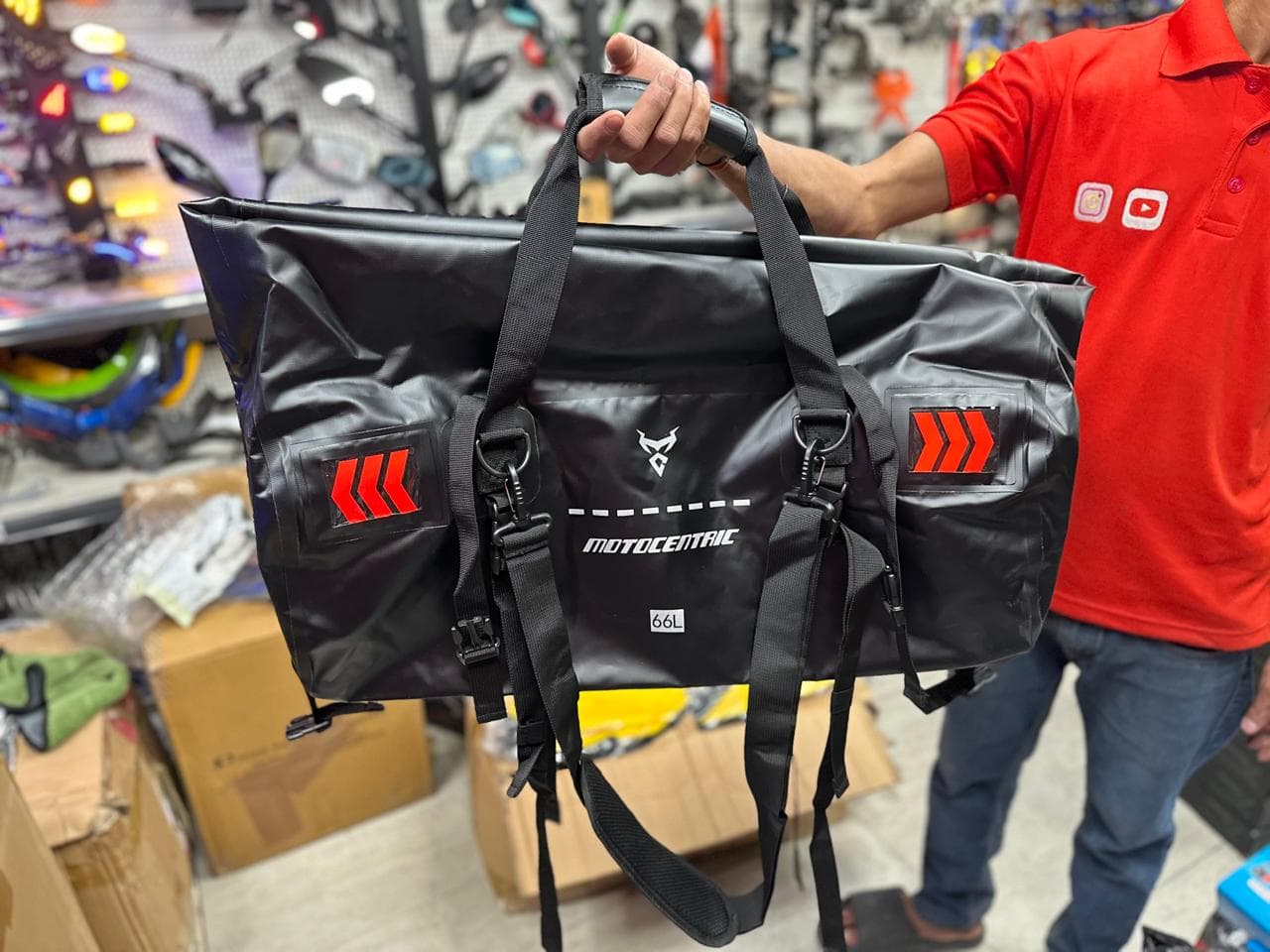 Moto Centric multi purpose 66L tail bag