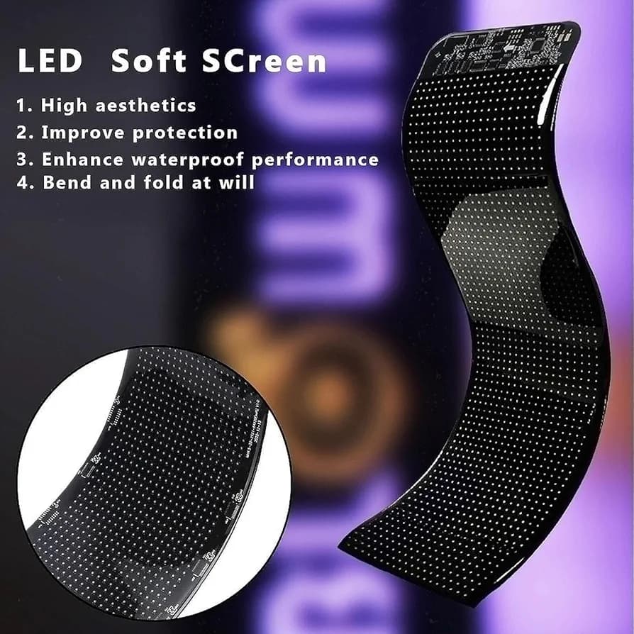 Super Bright Flexible LED Matrix Panel Night Light DIY Programmable Flexible LED Display for Car, Shop, Hotel & Bar