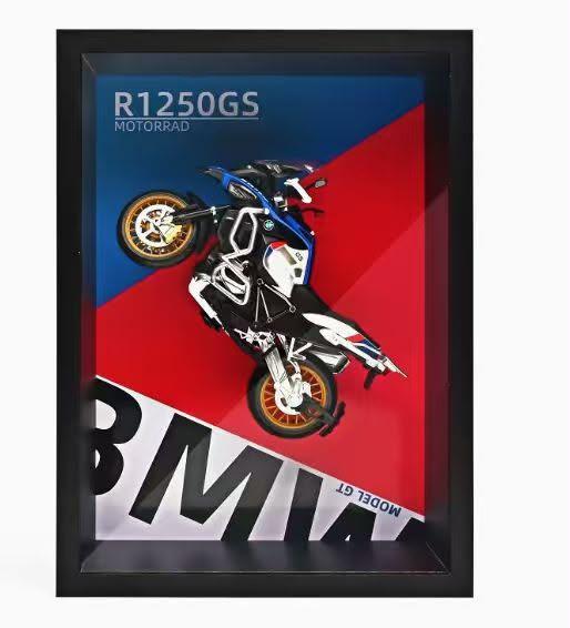 3D Bike Frame Wall Art Wooden Hanging Painting Frame