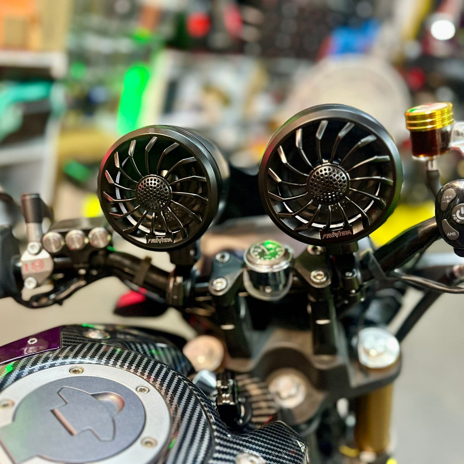 Motorcycle Bluetooth Speakers Fauvism Zinc Alloy Material