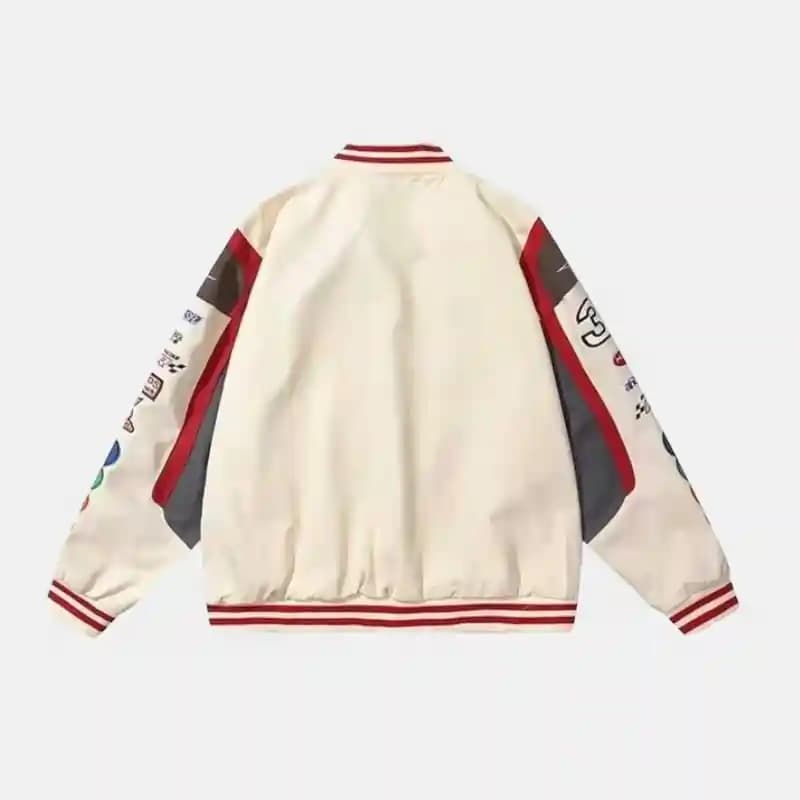 Bomber Jacket Men Hip Hop M & M Embroidery 