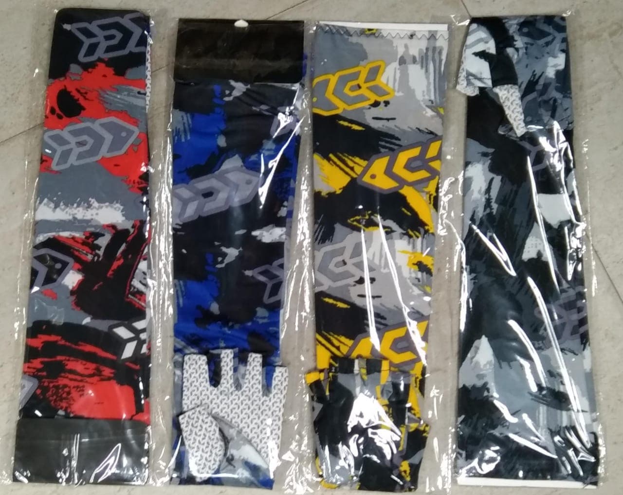 Arm sleeves with gloves