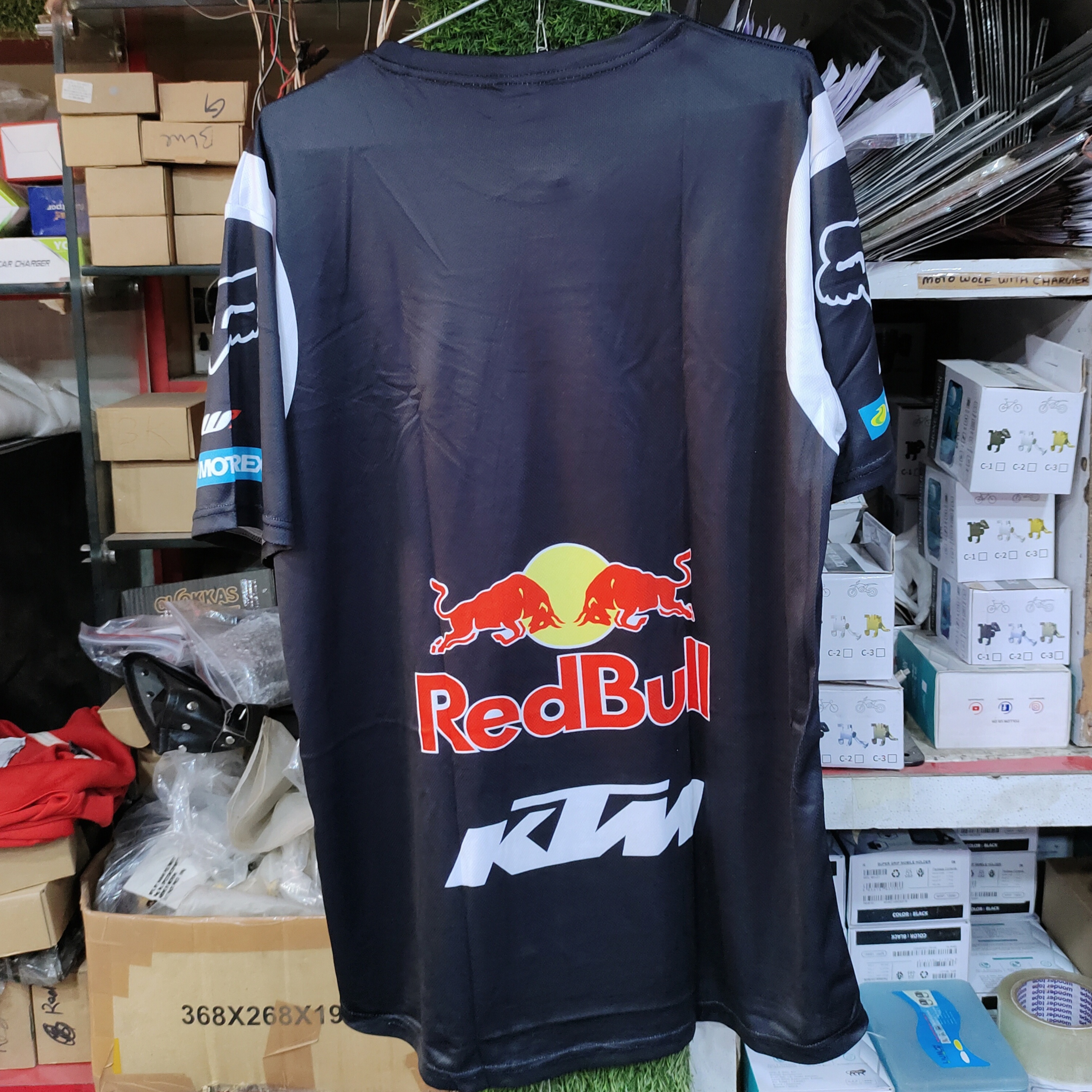 Riding T Shirt Red Bull Half Sleeves