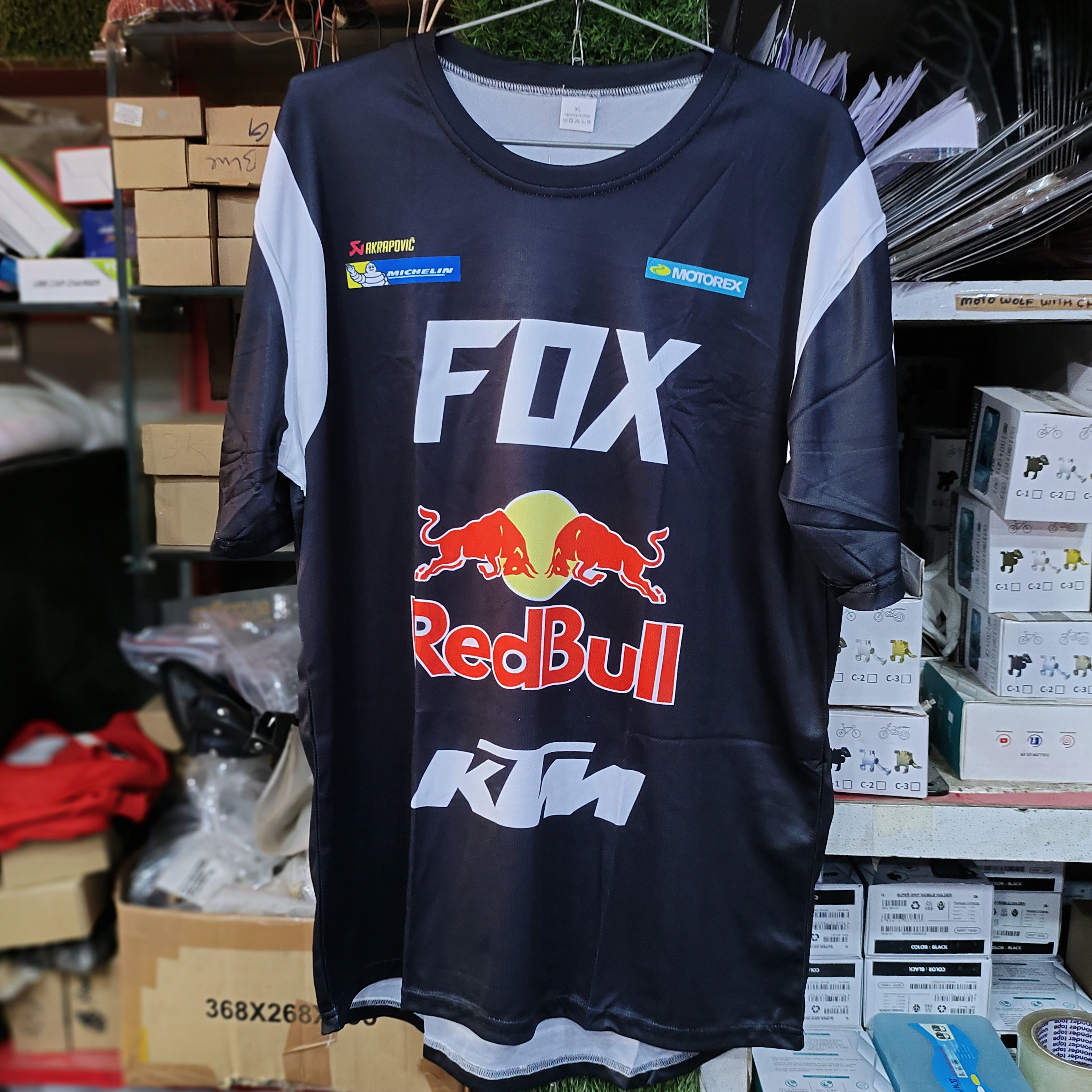 Riding T Shirt Red Bull Half Sleeves