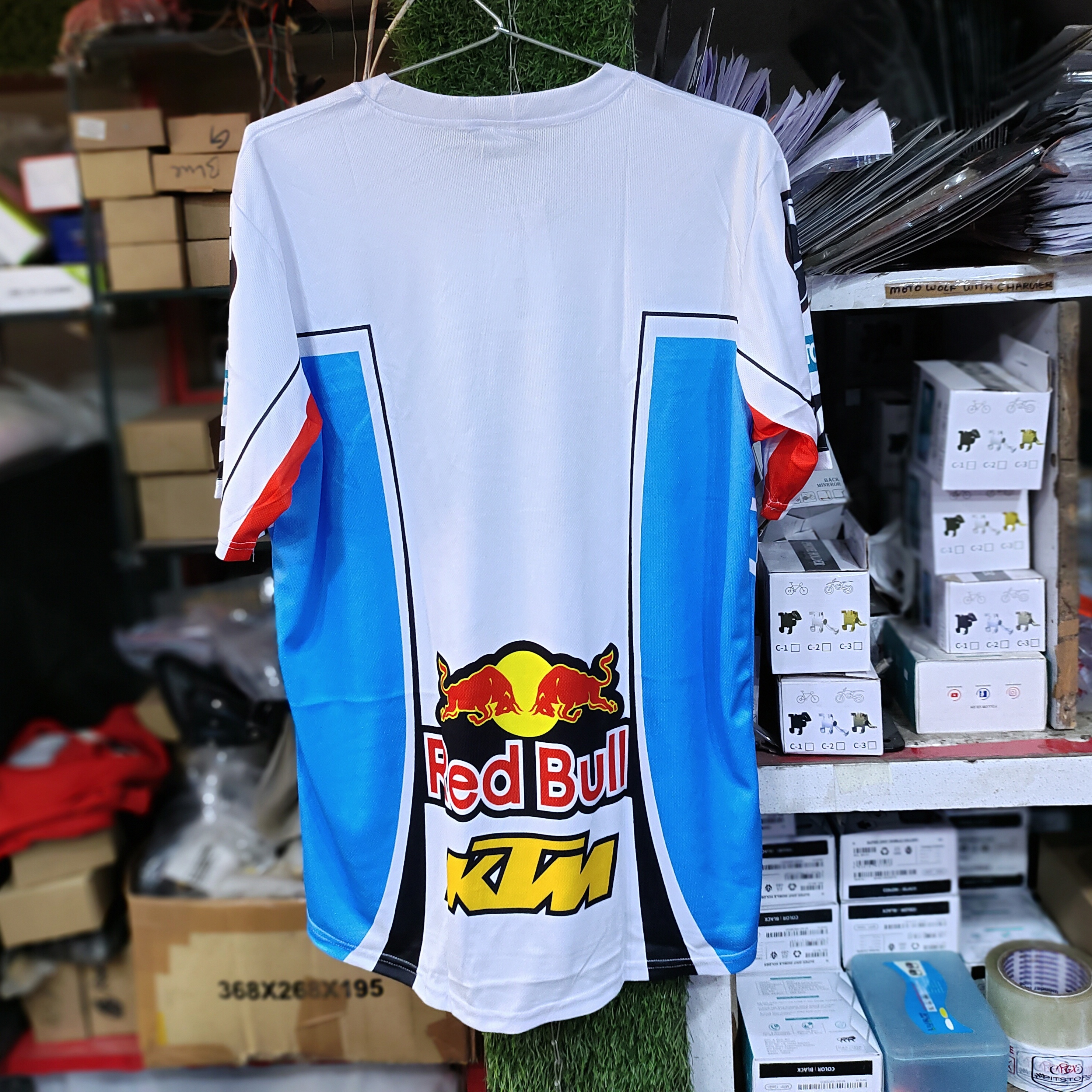 Riding T Shirt Red Bull Half Sleeves