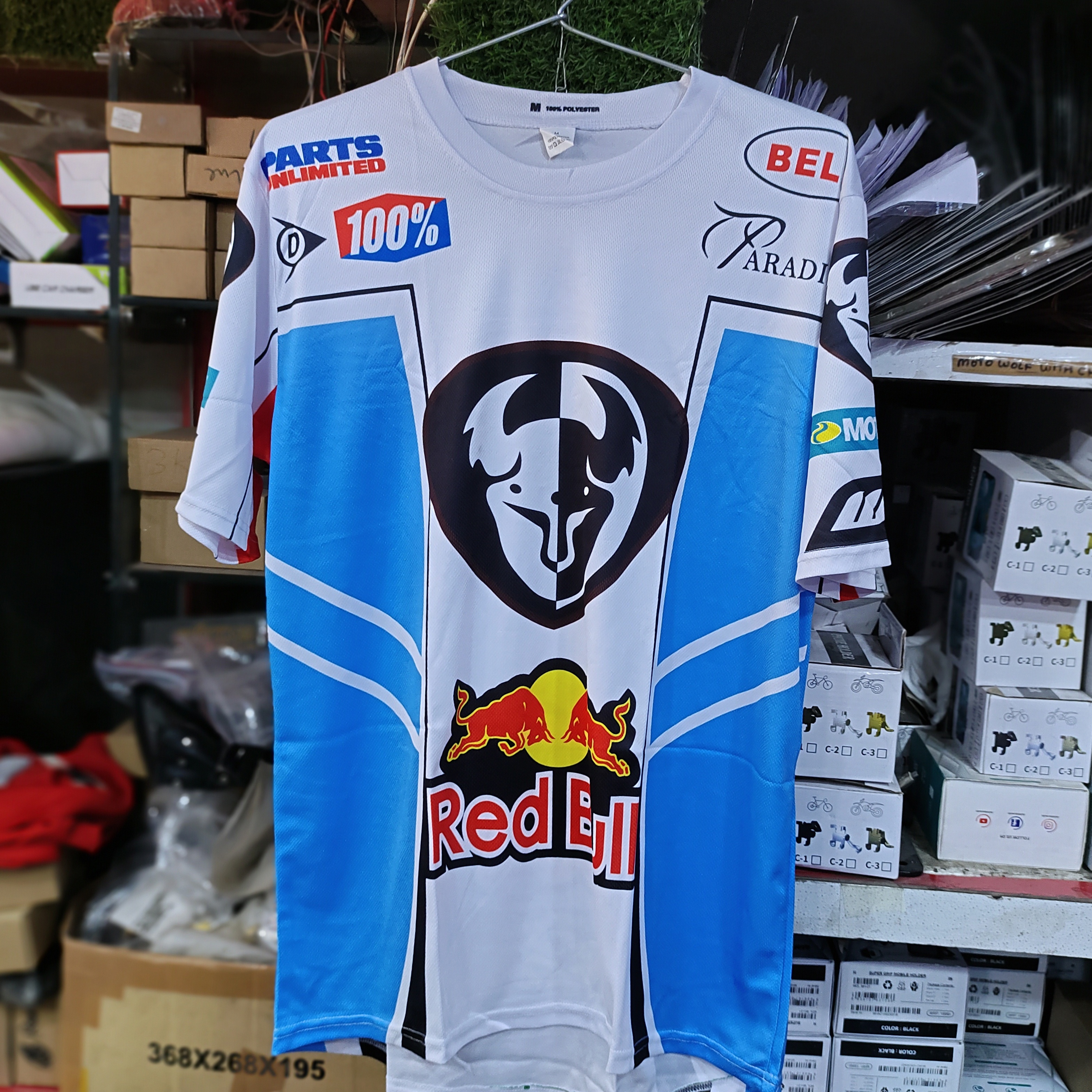 Riding T Shirt Red Bull Half Sleeves