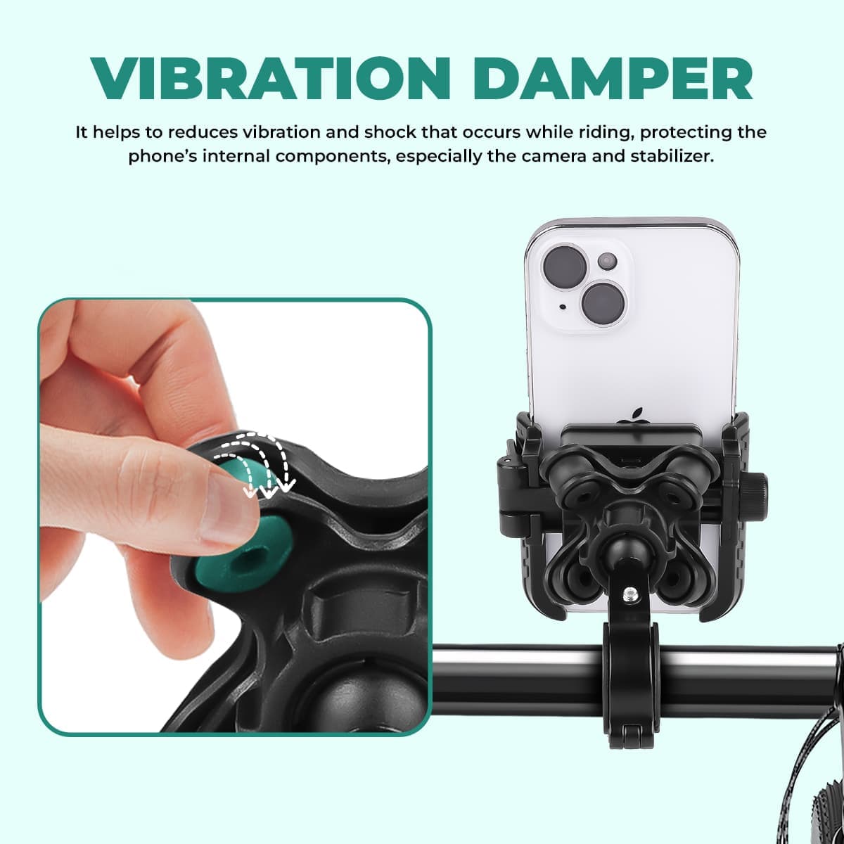 SIMTAC QUICK LOCK JAW GRIP MOBILE HOLDER WITH VIBRATION DAMPER JQL1-PRO