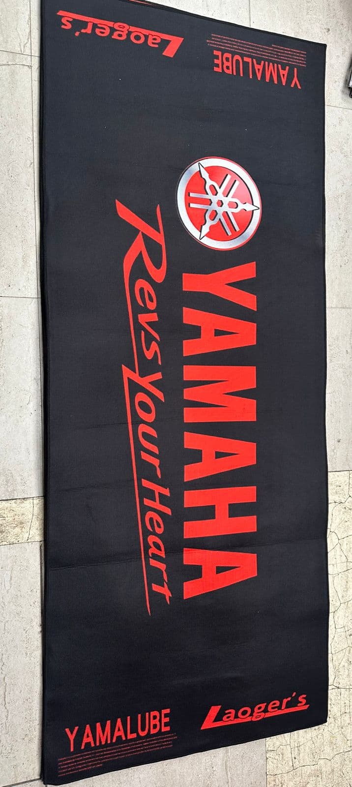 Motorcycle floor mats for garage and exhibition