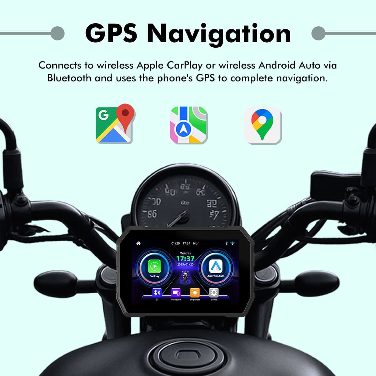 SIMTAC MOTORCYCLE 5″ Navigation SYSTEM with DVR – M4D