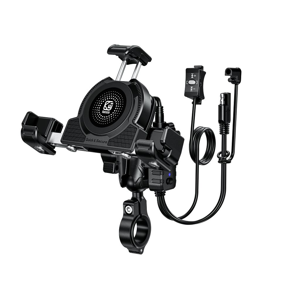KEWIG Motorcycle horizontal phone holder with charger
