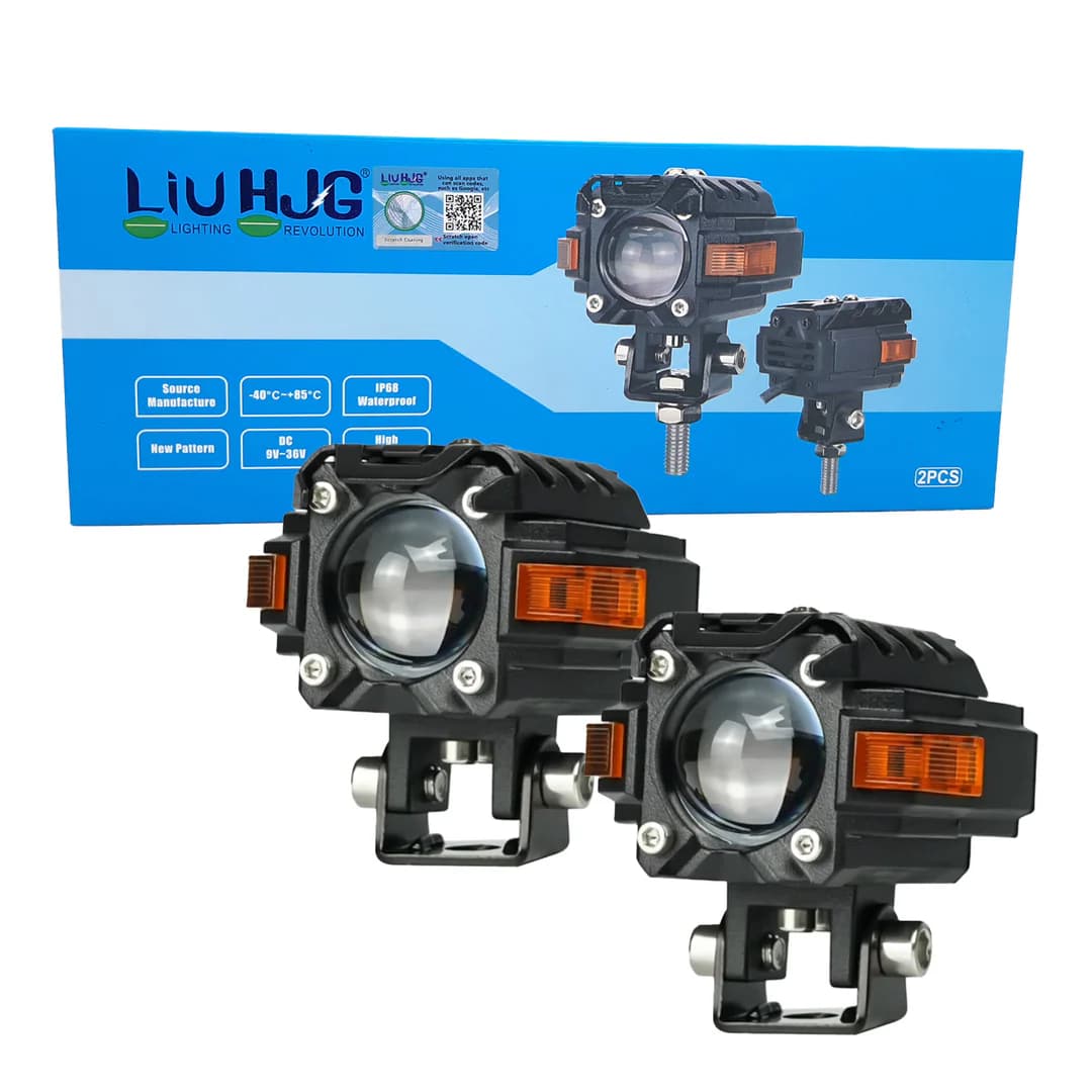 S-59 Future Eye Fog Light Yellow/White Beam, Red Devil Eye, Left-Right DRL 