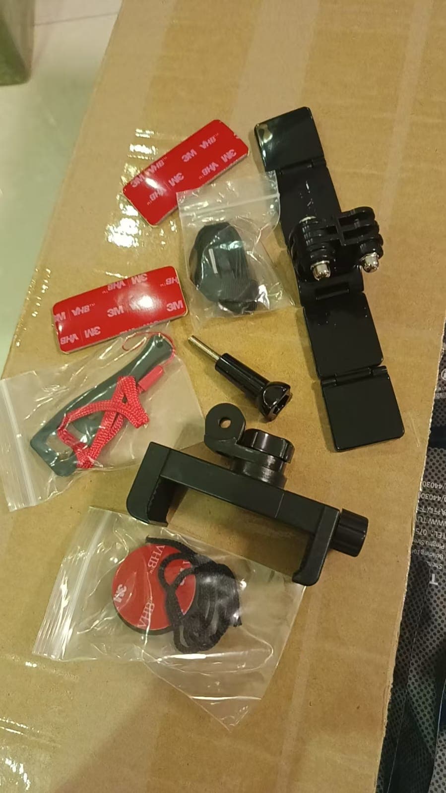 Helmet Strap Mount With 3M Tape