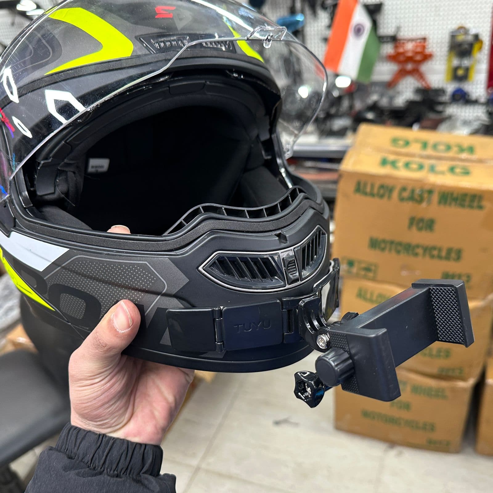 Helmet Strap Mount With 3M Tape