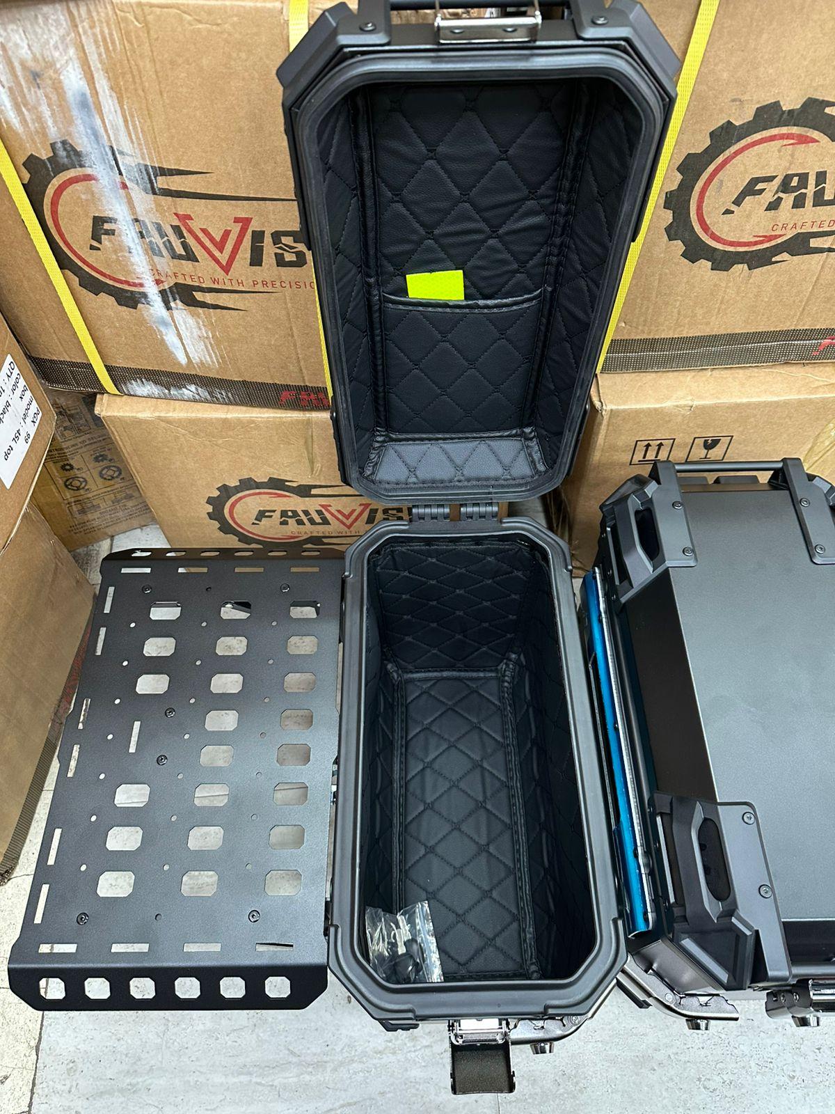 Armoured Side Panniers 37+37L  & 45L Topbox  (set of 3)