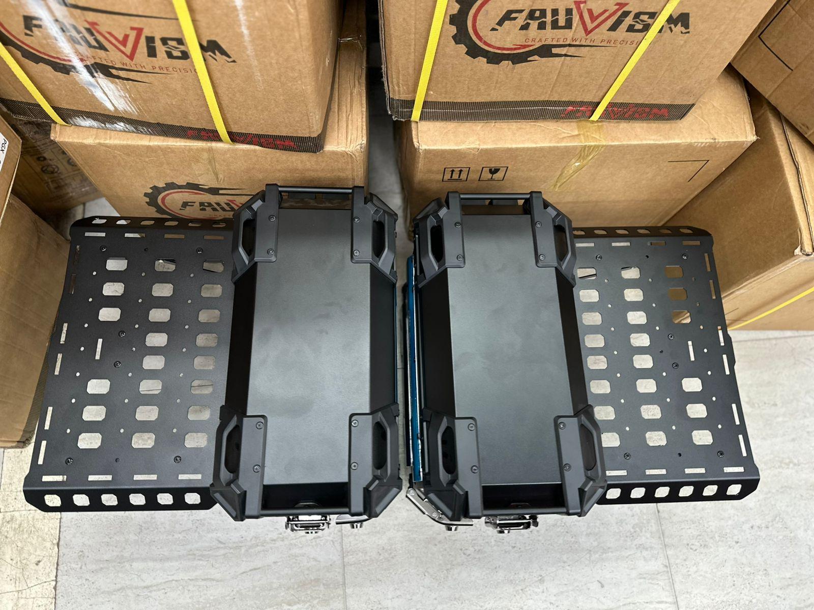 Armoured Side Panniers 37+37L  & 45L Topbox  (set of 3)