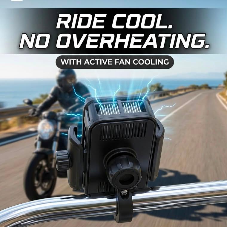 Mobile Holder With Cooling Fan