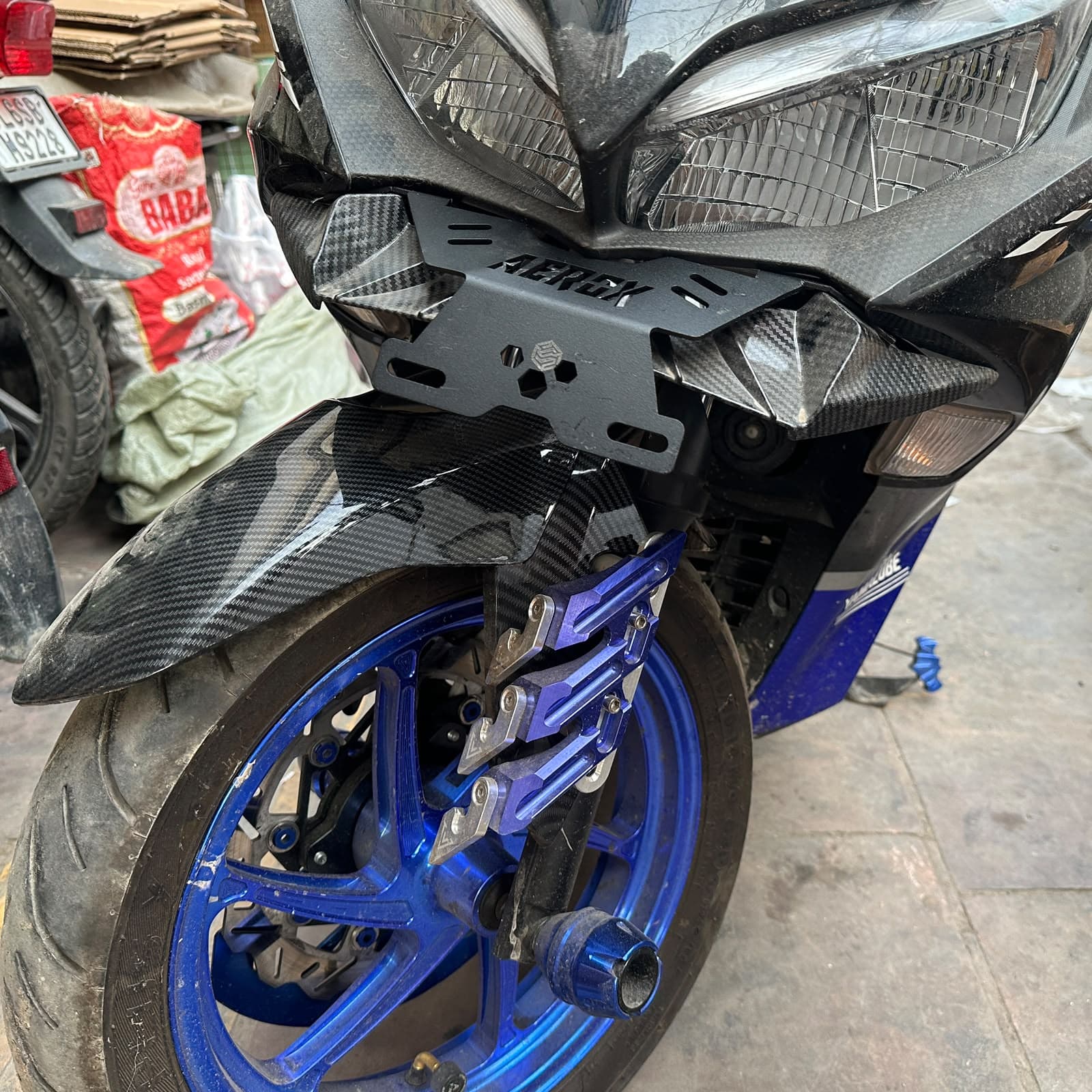 Aerox 155 Front Number Plate Holder