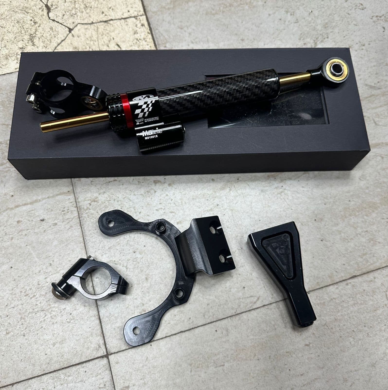 Steering Damper With Stabilizer Mounting Bracket Kit Fit Kawasaki Z900 