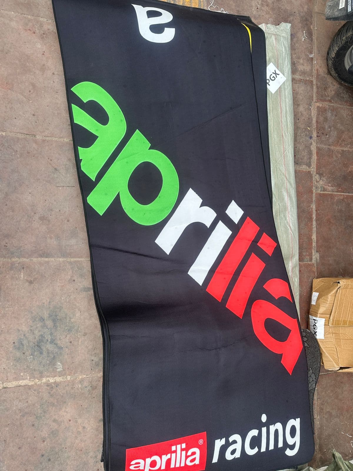 Motorcycle floor mats for garage and exhibition