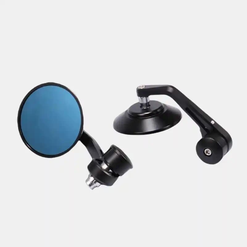CNC Aluminum Alloy Round Cafe Racer Retro Black Motorcycle Bar End Mirrors Side 3.5MM 7/8" Inch Handlebar Mirror Universal Rear View For M8/M6 Sport Naked Street Bike Cruiser Minimoto Scooter 