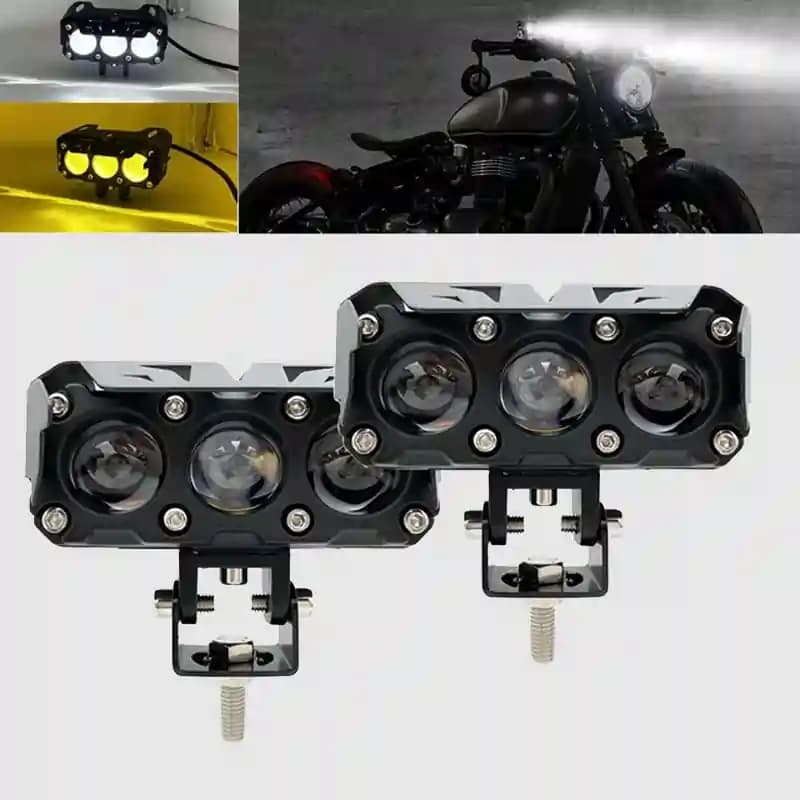 Fog Lamp 3 lens Dual Colour Yellow/White