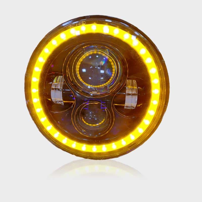 Head Light  5.75 Inch 4-LED with Ring