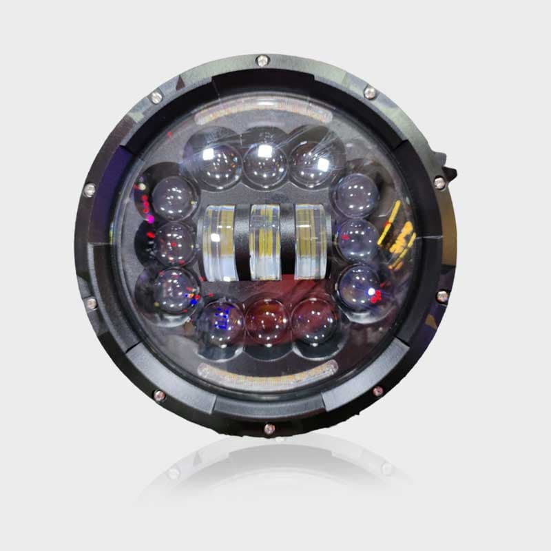 Head Light  7 Inch 15-LED Half cut