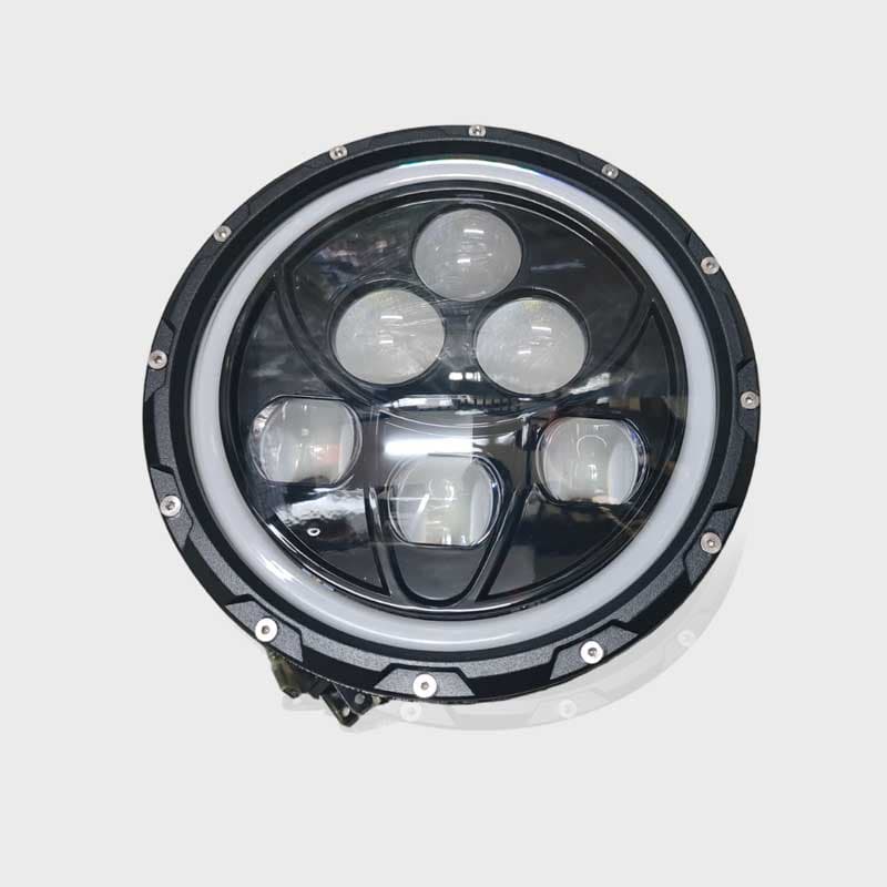 Head Light 7 Inch 6-LED Triangle Style