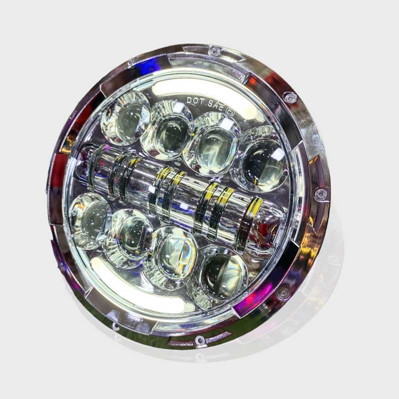 Head Light 7 Inch 16-LED Half Cut