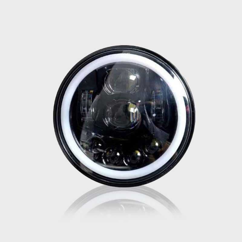 Head Light 7 Inch 8-LED with Ring