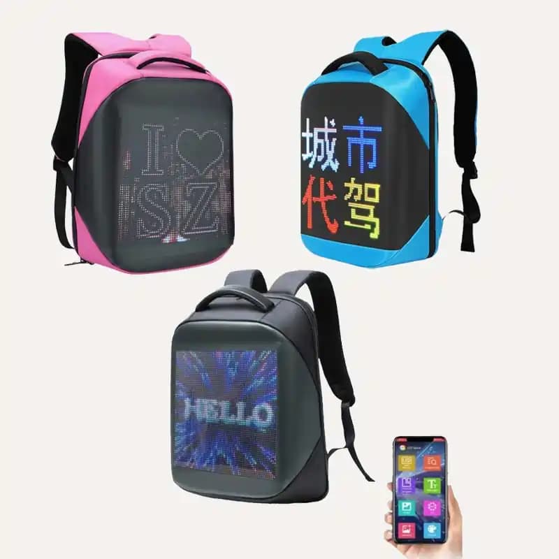 LED Bag Full Helmet Screen Backpack LED Backpack Display