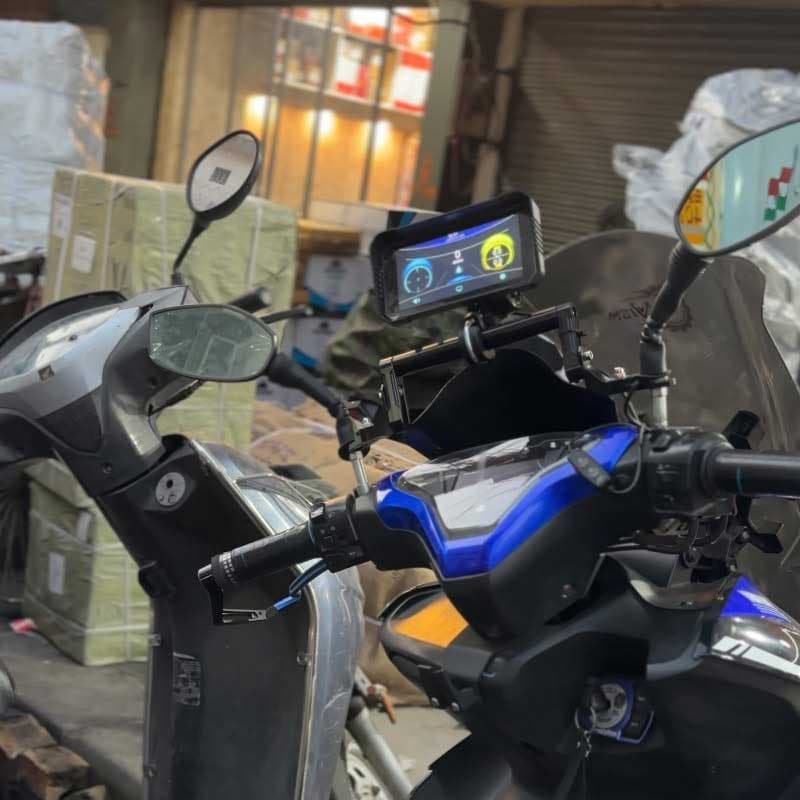 Mirror with camera recorder