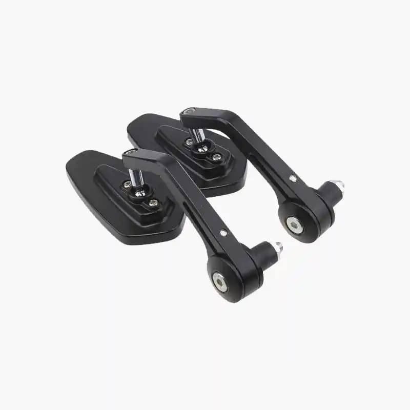 Motorcycle Bar End Mirrors Oval Metal Framing