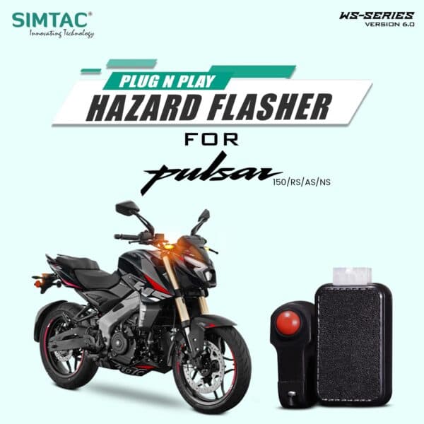 Simtac Hazard System for BAJAJ PULSAR AS,NS,RS,N150, (N160 & N250 2024 Model) BJS-WS6