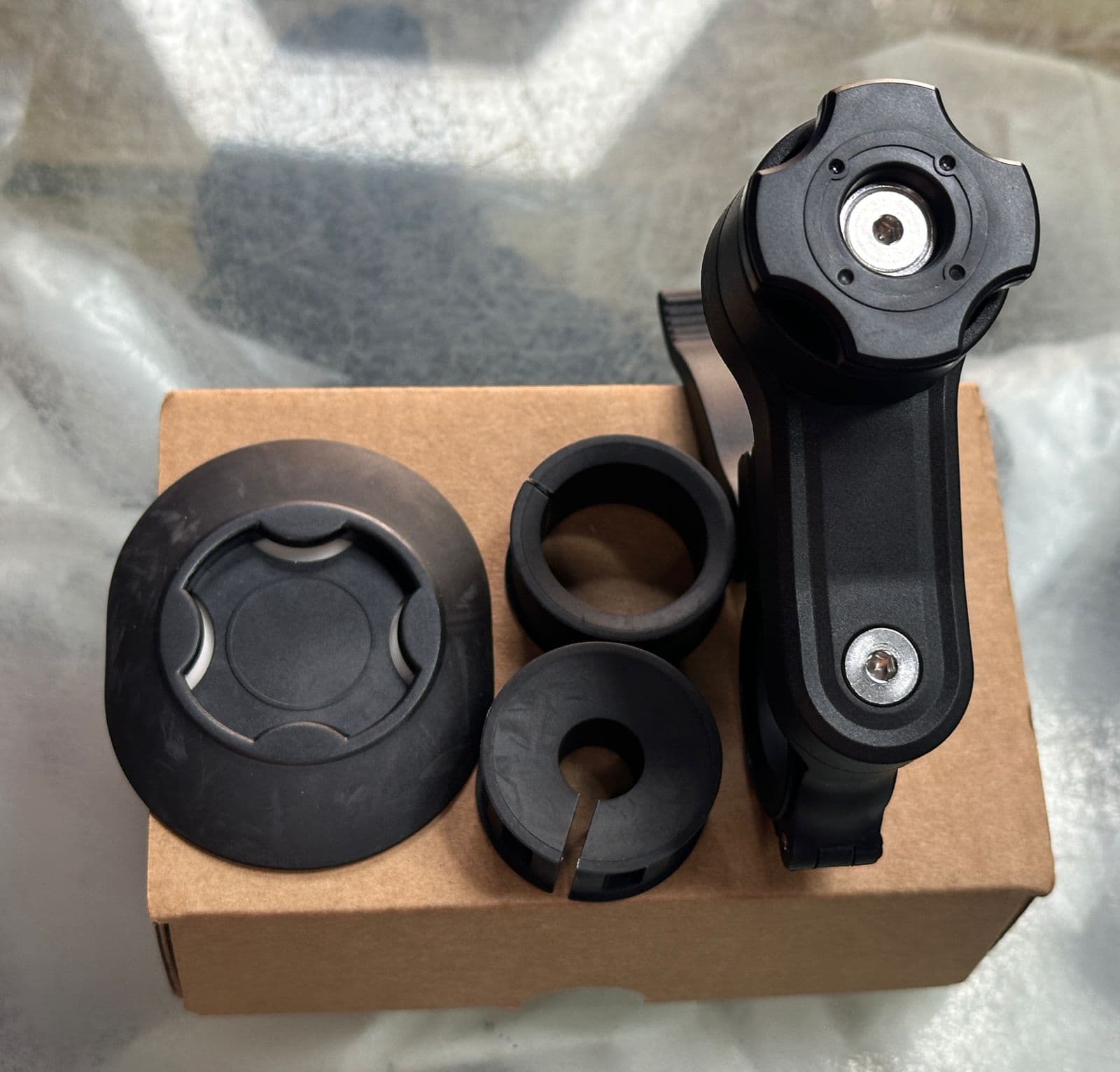 Quad lock phone holder handle fitting universal