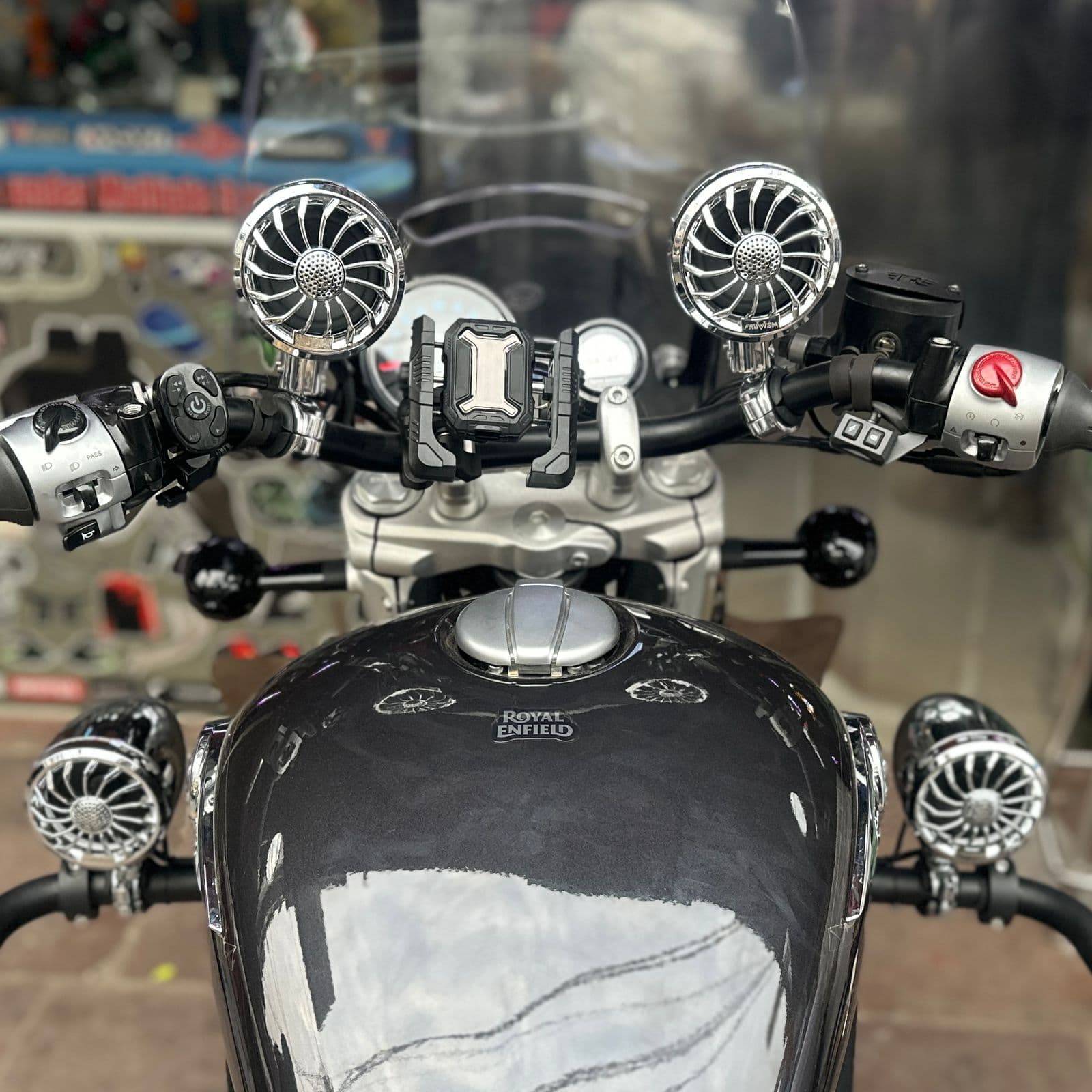 Motorcycle Bluetooth Speakers Fauvism Zinc Alloy Material