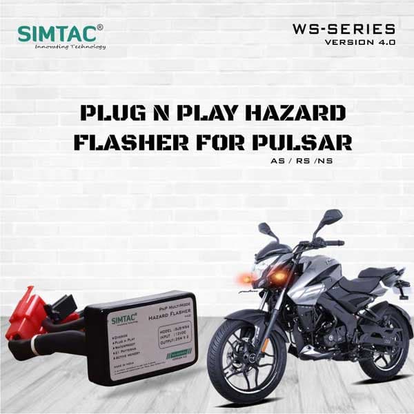 Simtac Hazard System for BAJAJ PULSAR NS/RS/AS BIKES