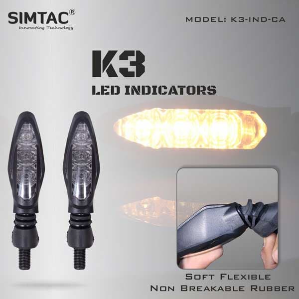 Simtac | K3 LED Indicator For Bike | K3-IND-CA