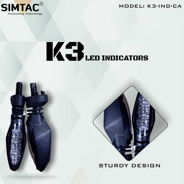 Simtac | K3 LED Indicator For Bike | K3-IND-CA