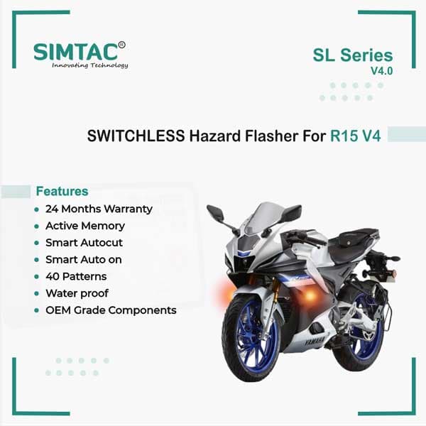 SWITCHLESS [V4.0] Yamaha R15 v4 | Compatible | Simtac | PNP Hazard Flasher / Adapter / Module | YMHV4-SL