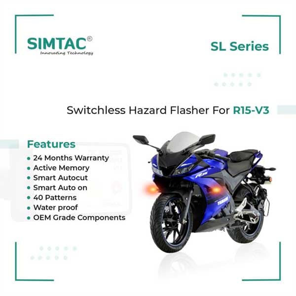 SWITCHLESS [V4.0] Yamaha R15v3 | Compatible | Simtac | PNP Hazard Flasher / Adapter / Module | YMHV3-SL
