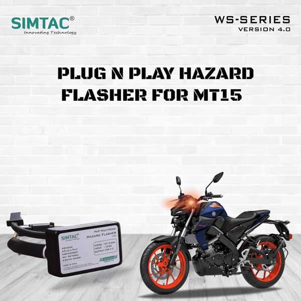 SWITCHLESS Yamaha | MT-15 | Compatible | Simtac | PNP Hazard Flasher / Adapter / Module | MT15-SL