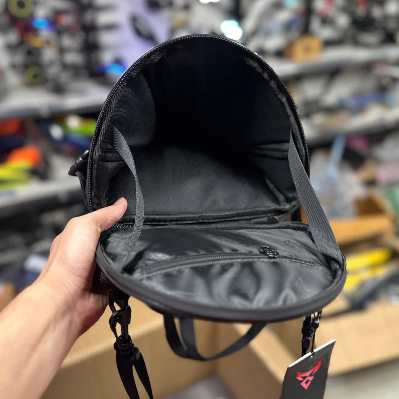 Motocentric Motorcycle Tail Bag Waterproof Reflective Carbon Fiber