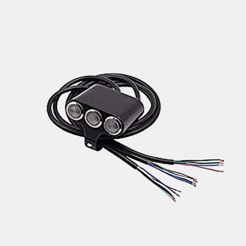 Triple Push Button CNC Metal 12V  2 ON/OFF & 1-PUSH 
